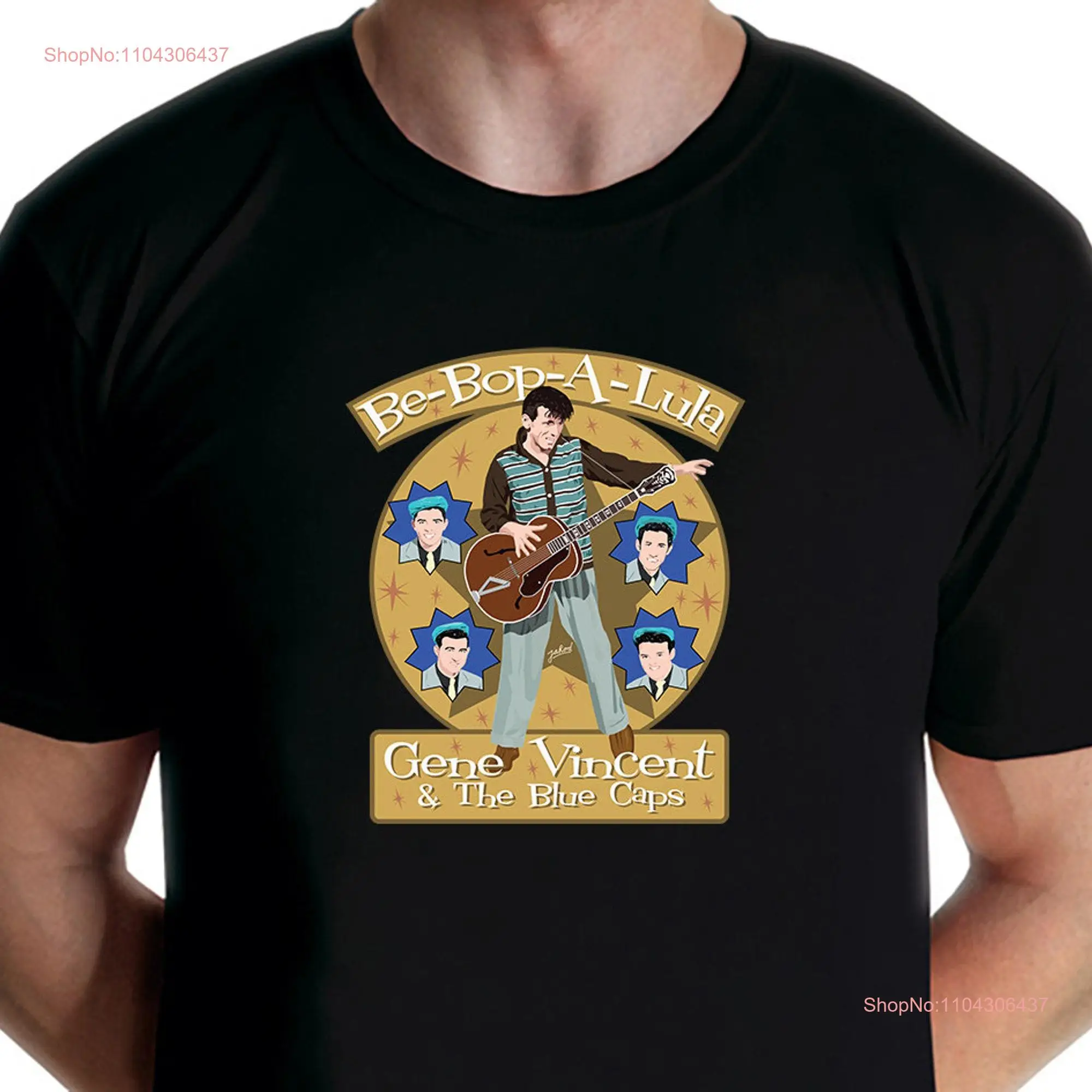 Gene Vincent and The Blue Caps Be Bop A Lula T shirt Jarod Art long or short sleeves