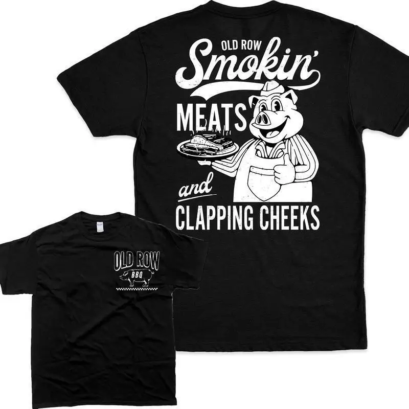 Olld R0w The Smokin Meats Graphic 2 Sides Tshirt ni, Unisex T-shirt For Men