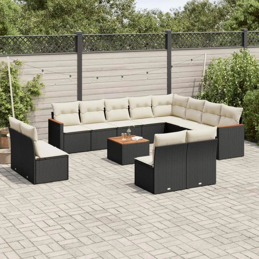 

Cozy Black Garden Sofa Set Outdoor Furniture Stylish Patio Seating Comfortable Couch