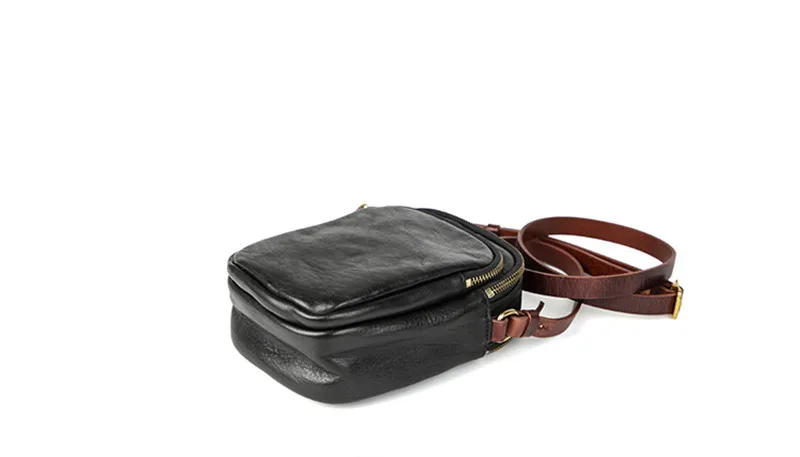 PNDME Einfache, lässige, hochwertige, natürliche Echtleder-Handytasche für Herren, leichte, beliebte Schulter-Umhängetasche – Detail 13