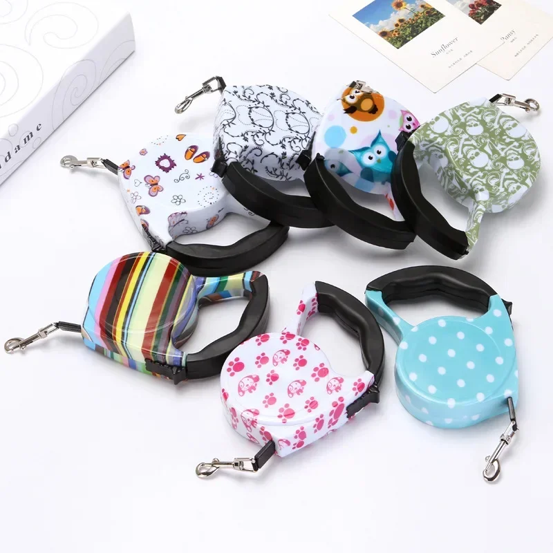 

5m Nylon Dog Leash Automatic Retractable Durable Cat Lead Extending Puppy Walking Running Traction Roulette For Small Dogs