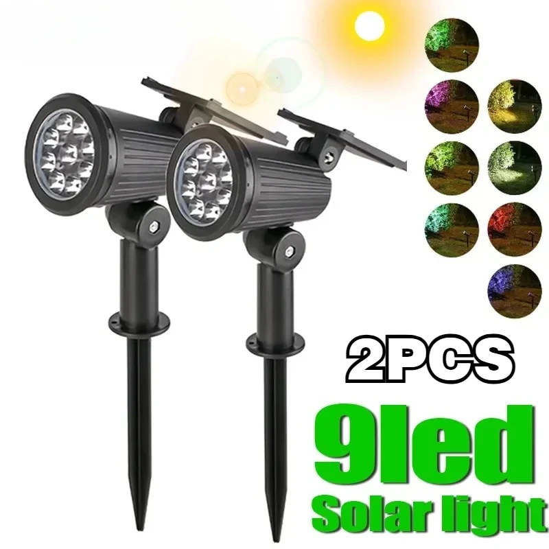 Solarstrahler für den Außenbereich, wasserdichter Strahler mit einstellbarer Helligkeit, geeignet für die Dekoration von Garten, Hinterhof, Weg, Innenhof