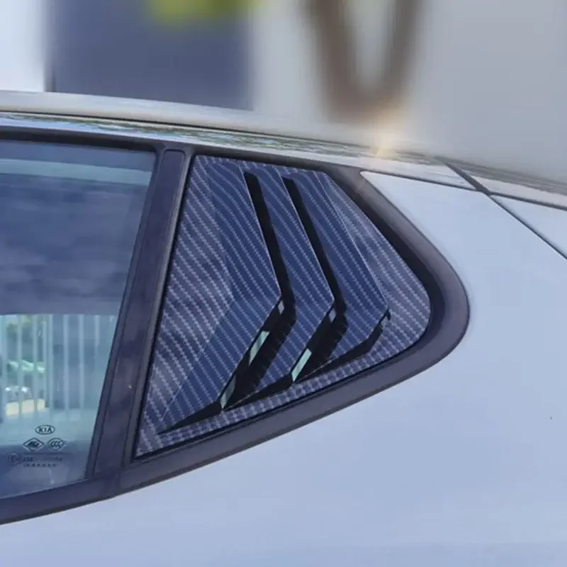 For KIA Optima K5 2011-2015 Car Rear Louver Window Side Shutter Cover Trim Sticker Vent Scoop ABS Carbon Fiber Accessories Auto