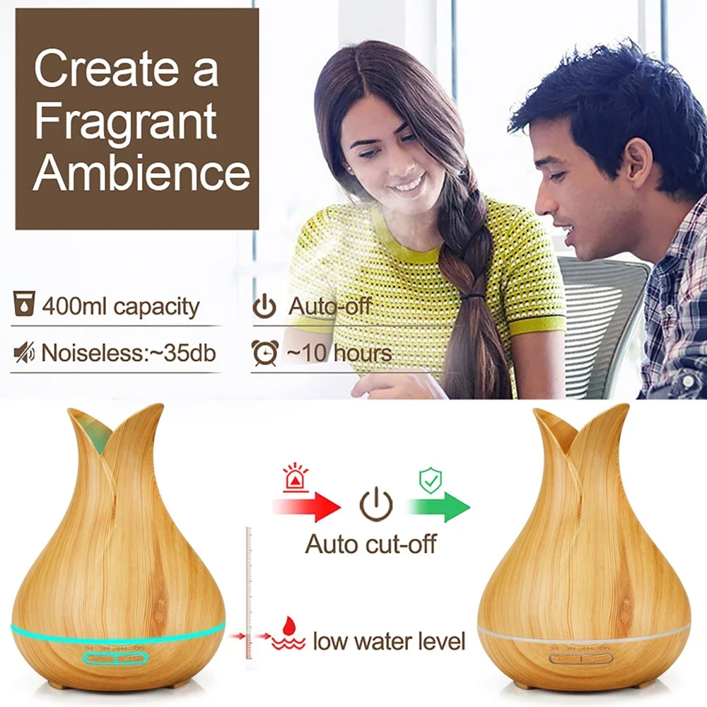 7 Color LED Humidifier with Auto Shut Off Timer, USB Powered for Home & Office