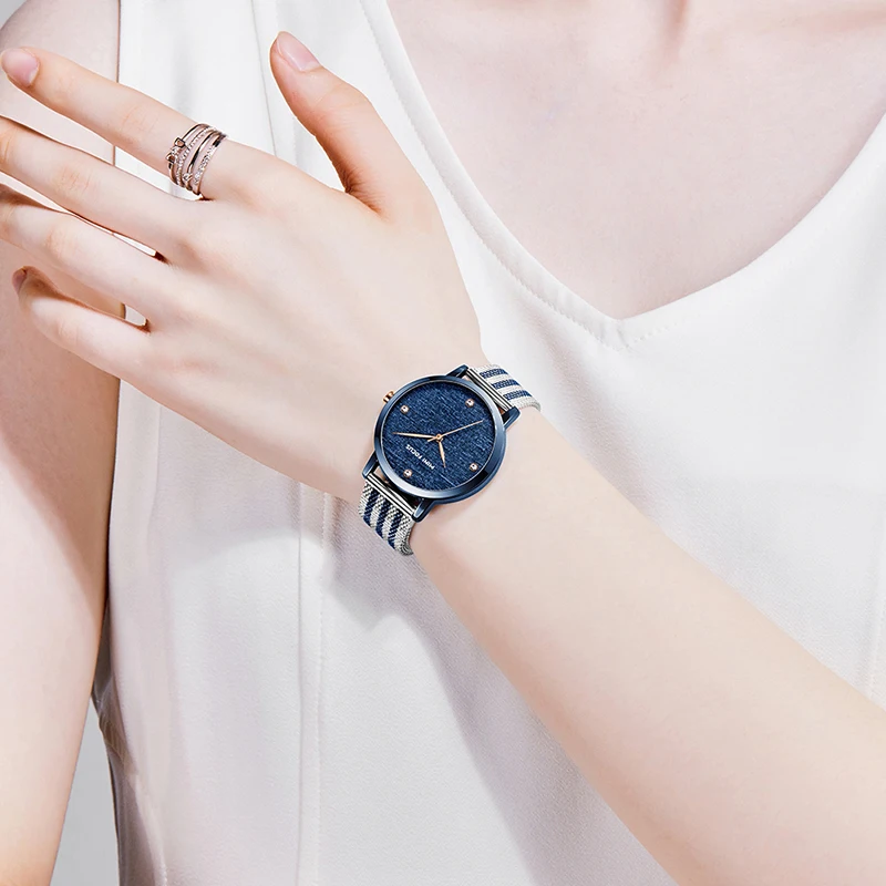 Mini Focus MF0329L Elegant Women Quartz Watch Mesh Stainless Steel Band Waterproof With Crystal Scale Design Wristwatch