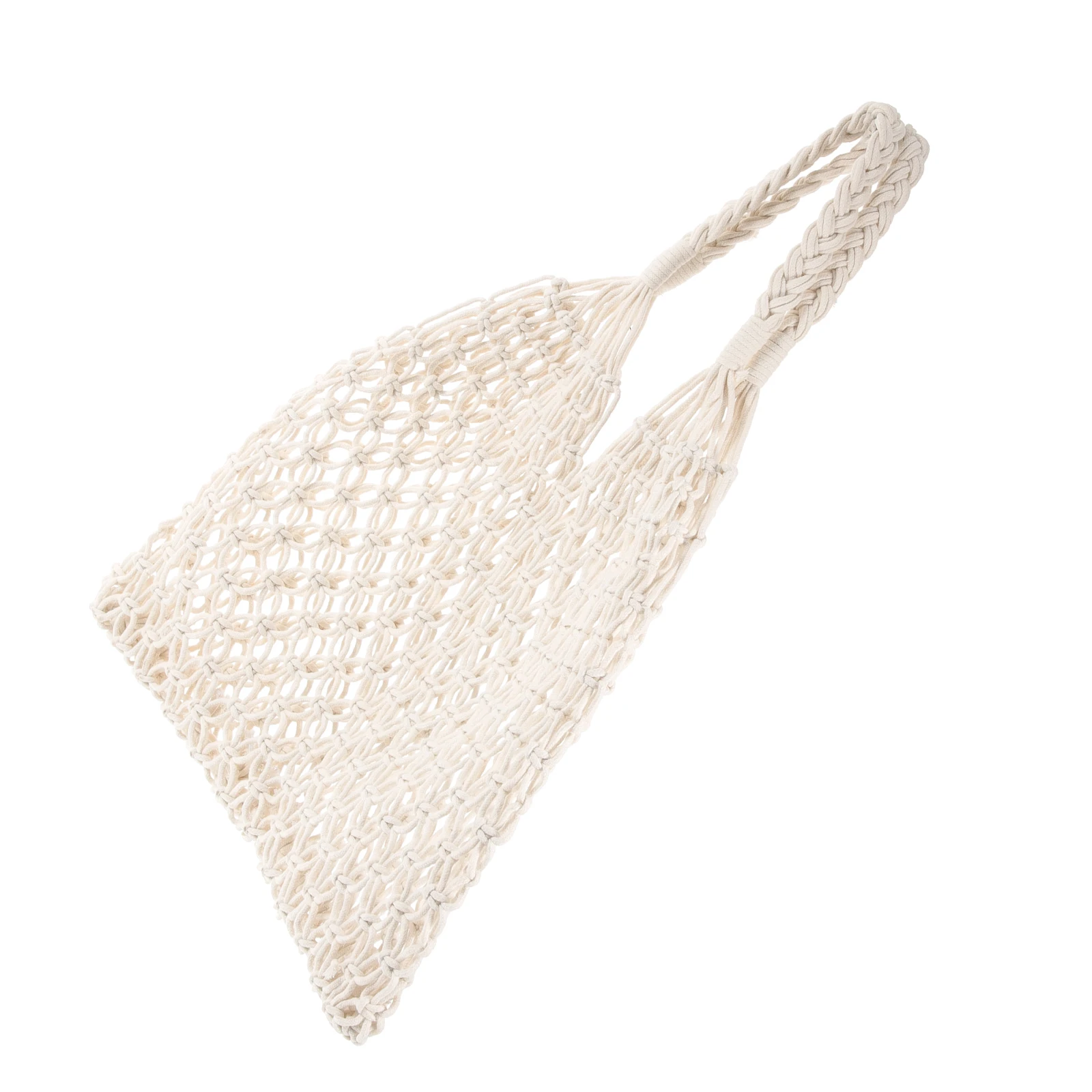 

Cute Large Straw Beach Cotton Knit Purse Woven Clutch Crochet Tote Black Eco-Friendly Lightweight Reusable Handmade Mesh