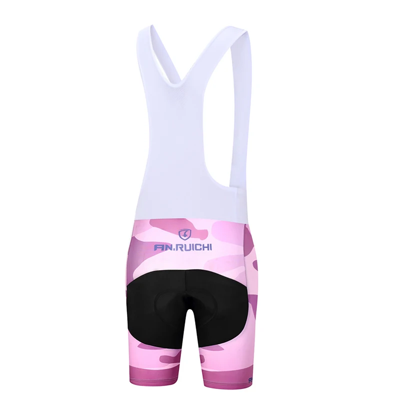 Women Spring Summer Cycling Bib Shorts Purple Camouflage Anti-sweat 3D Protection Cushion Customized/Wholesale Service