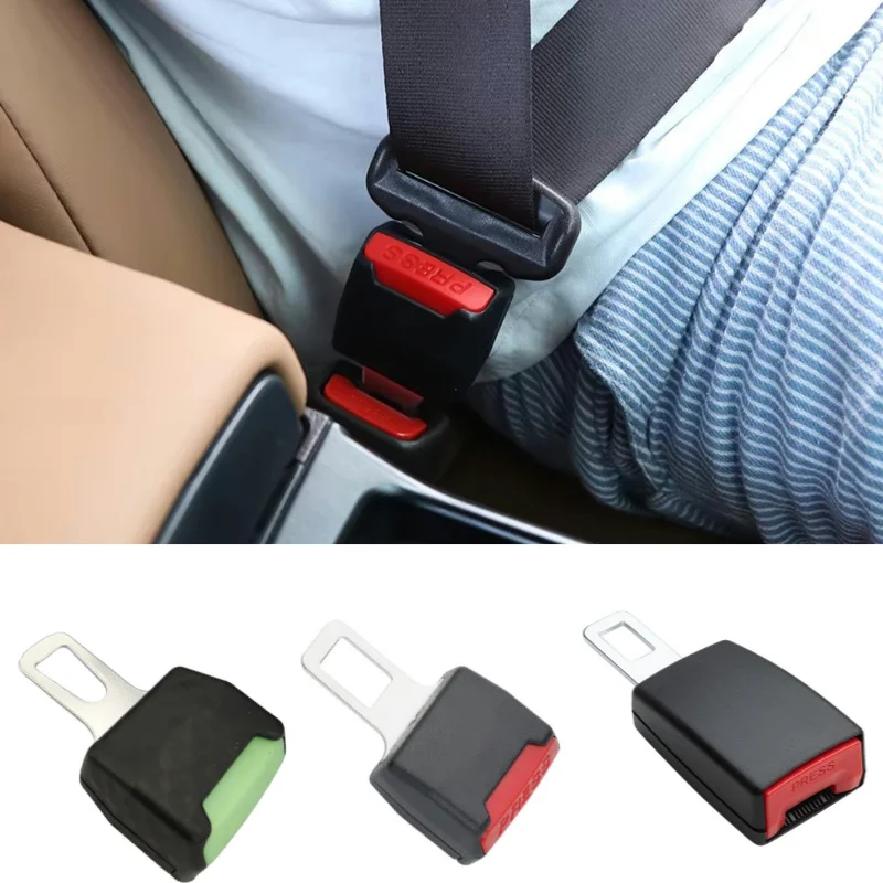 1/2Pcs Car Seat Belt Clip Extender Auto Safety Belt Extension Thick Insert Socket Extender Safety Buckle Seat Belt Buckle Plug