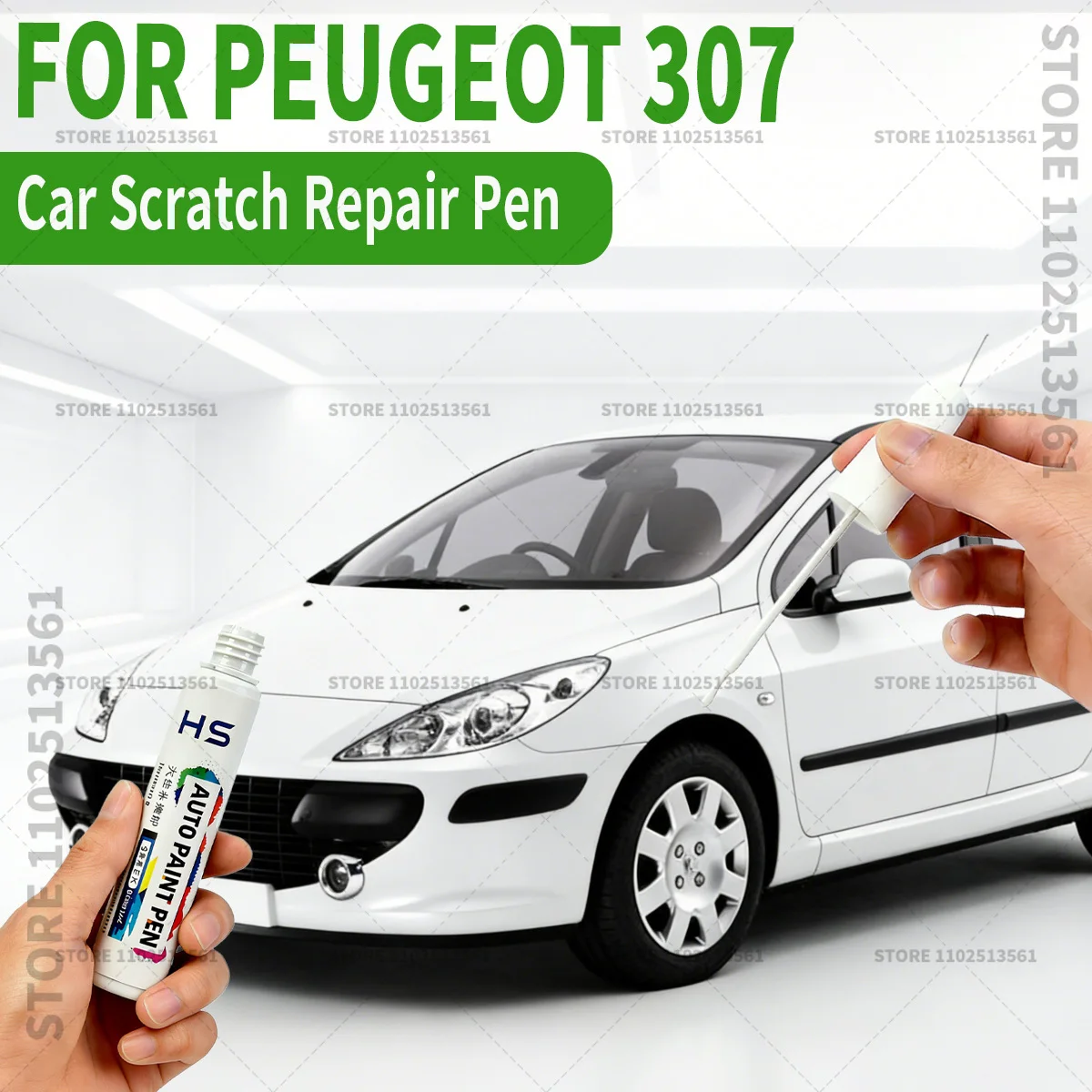 For Peugeot 307 Car Paint Repair Pen Touch Up Scratch Remover DIY Auto Accessories Rhine gray white pearl Crystal black blue