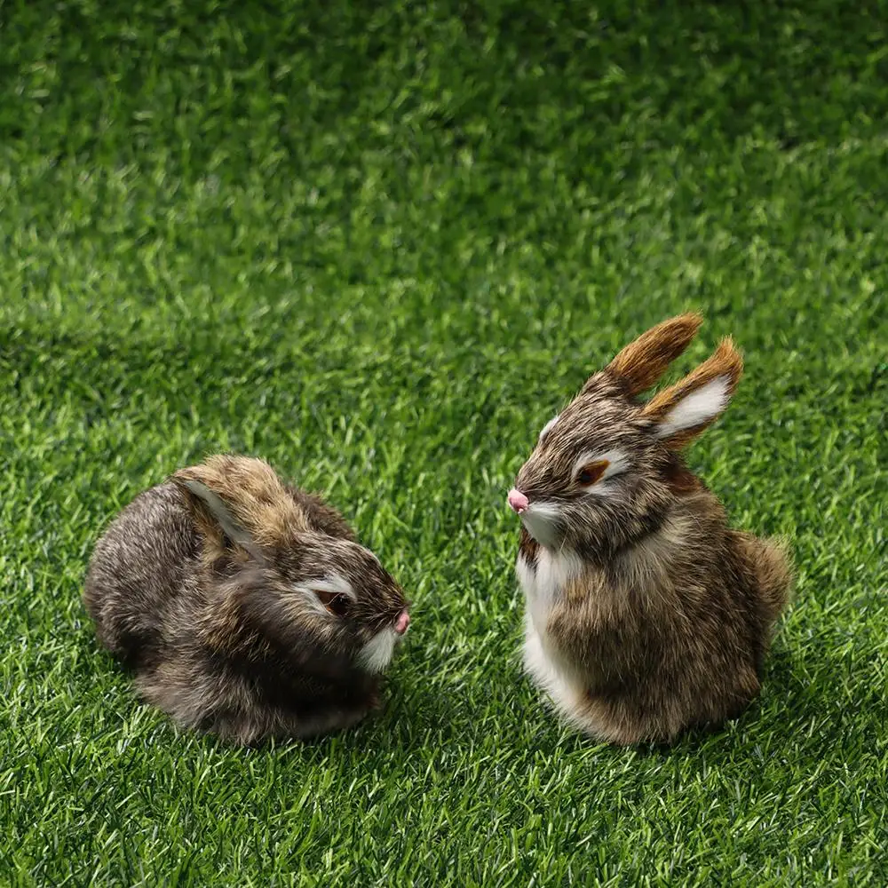Mini Children's Birthday Gifts Lifelike Animal Easter Rabbits Simulation   Rabbit Model