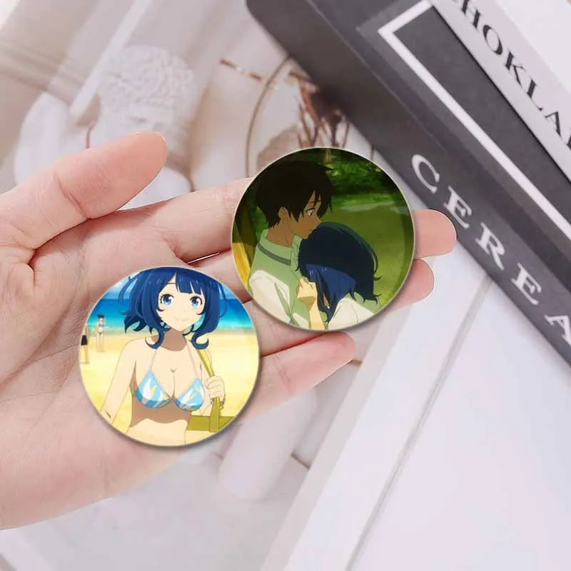 Too Many Losing Heroines!Anime Brooches Cartoon Round Button Pins Fashion Jewelry Accessories Clothes Bag Backpacks Badge Gifts