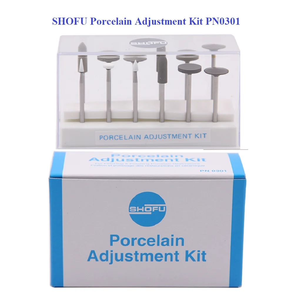 SHOFU Porcelain Adjustment Kit PN0301 Dental Porcelain Polishing and Grinding Material SHOFU Porcelain Restorations Kit 12PCS