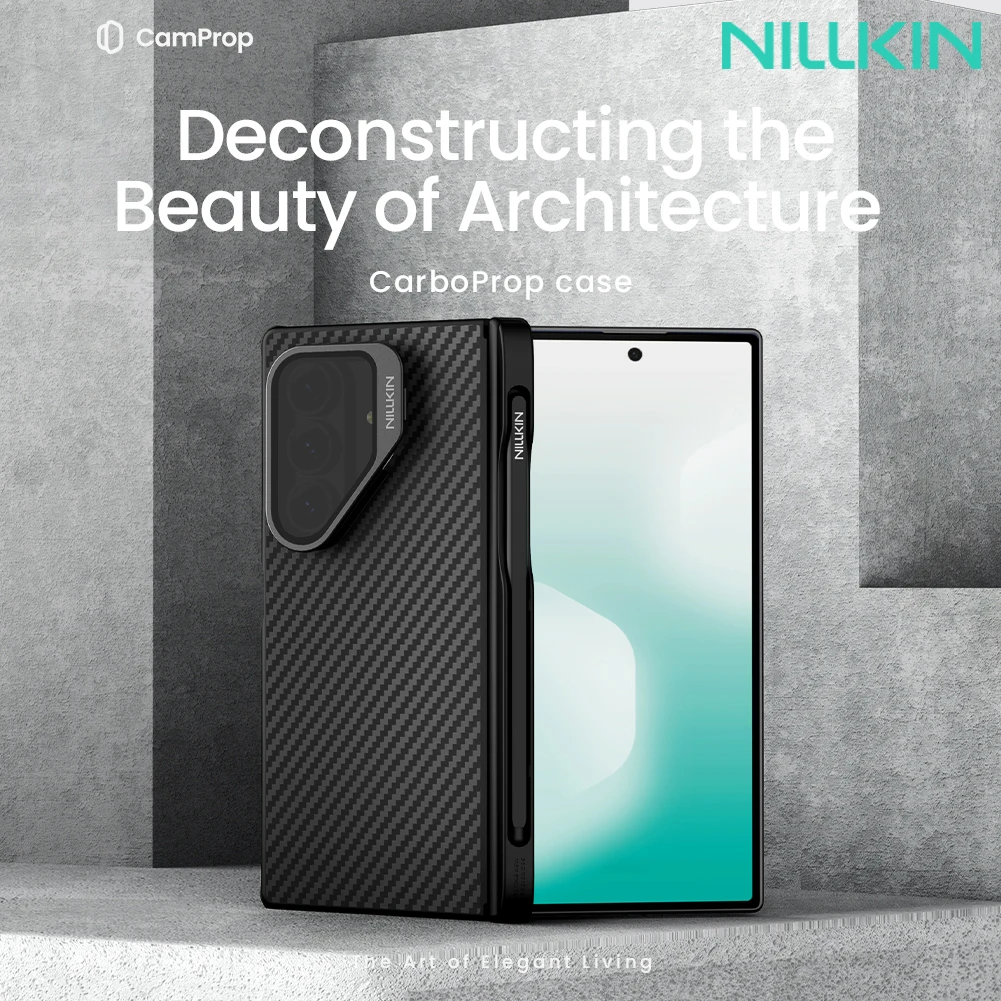 Nillkin CarboProp Case for Samsung Galaxy Z Fold 7 Aramid Fiber, Aerospace Aluminum Mirror, Magnetic Hinge, Lens Protecti