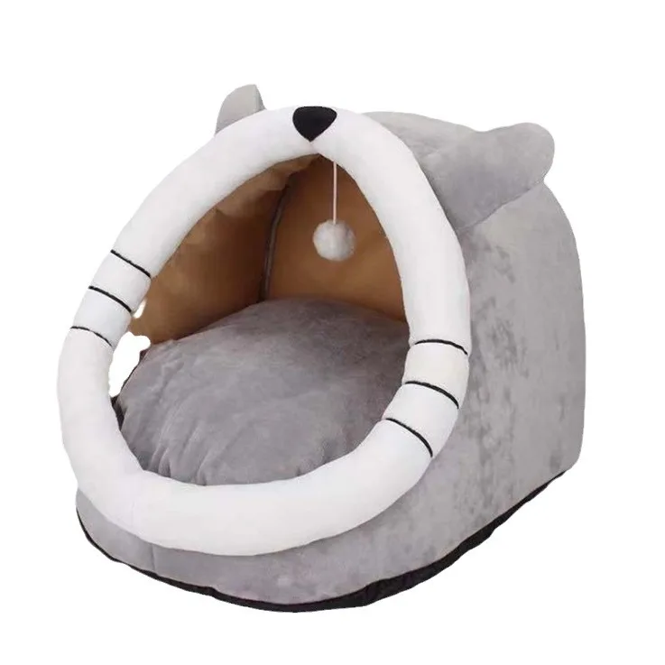 Cat Bed Warm Pet House Kitten Cave Cushion For cats and dogs Four Seasons Cat Villa Small Dog Enclosed Cat Nest Pet Furniture