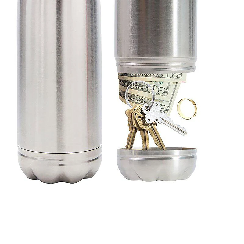 Secret Hidden Safe Steel Water Bottle Safe Money Box Secret Stash Spot Can Hidden Safes Storage Compartment For Cards Keys Cash