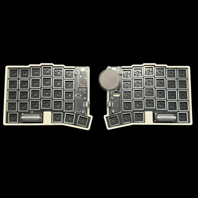 MX&choc V2 Split Mechanical Keyboard with Cirque Touchpad Roller Encoder Hot Pluggable Bluetooth Wireless Dual-mode Ergonomics