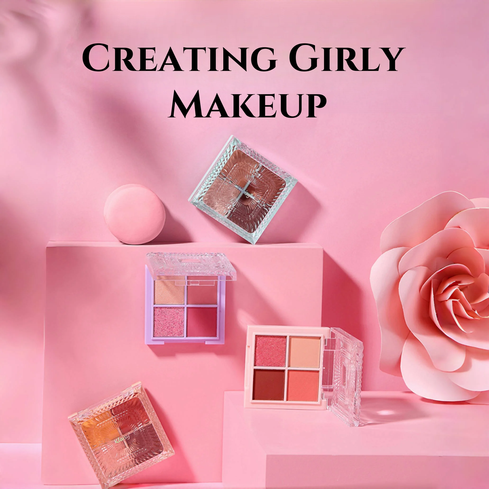 Kospisy-クリスタルアイシャドウパレット,4パーツ,多目的,適用が簡単,新しいデザイン,かわいい