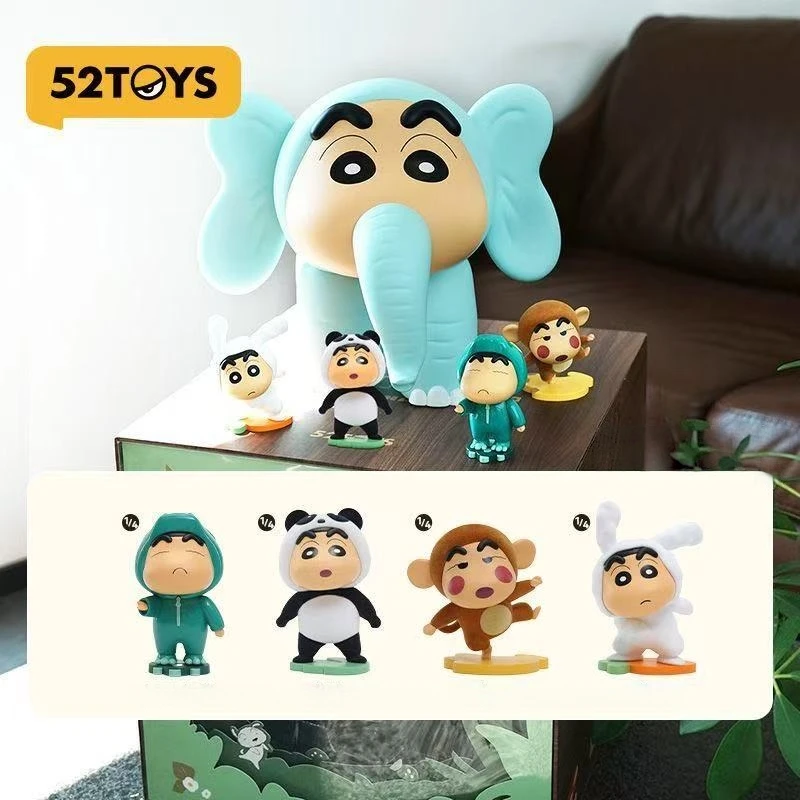 

52TOYS Crayon Shin-chan Animal Cha Cha Cha Series Blind Box: Милая фигурка в костюме животного, аниме-модель, детская игрушка, подарок на день рождения