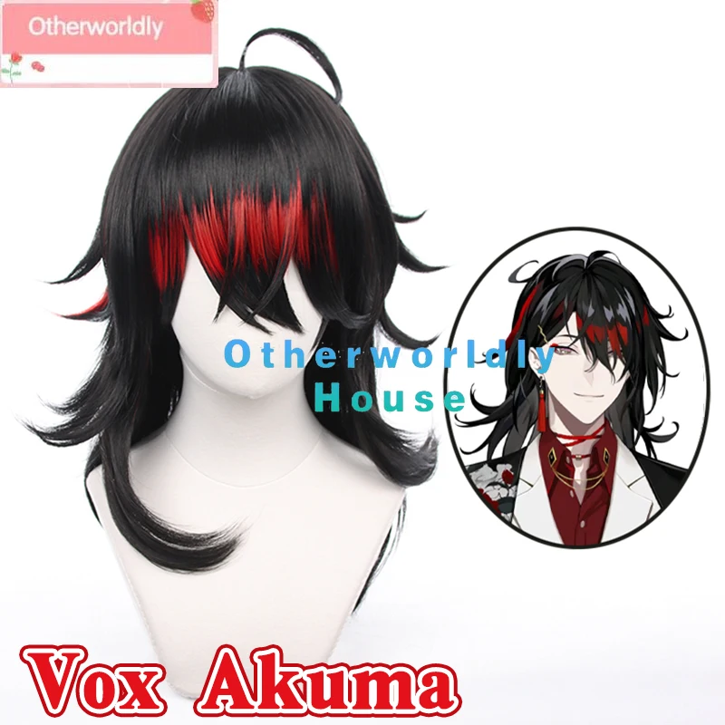 NIJISANJI Vox Akuma Cosplay Wig Vtuber Vox Wigs Cosplay Short Hair Heat Resistant Halloween Cosplay