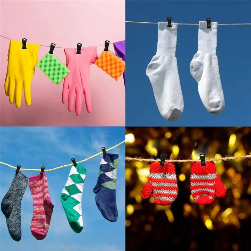 A19F-50 Sock Clips For Washing Machine And Dryer Laundry Clips, Socks Clothespin, Towel Clips For Washing, Sock Clip