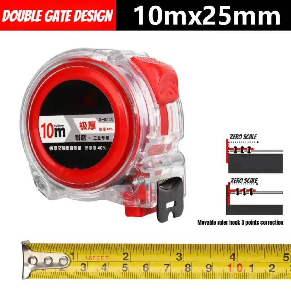 متري 3M/5M/7M مكافحة قطرة شريط القياس قابل للسحب متري والإمبراطوري 3M/5M/7.5M/10M شريط القياس أداة قياس عالية الدقة #6