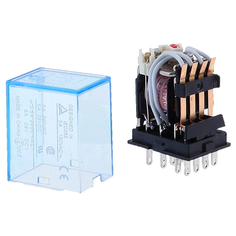 10PCS MY4NJ HH54P MY4N-J 14 Pin AC/DC 12V 24V 36V 48V 110V 220V 380V Mini Relay Intermediate Electromagnetic Relay