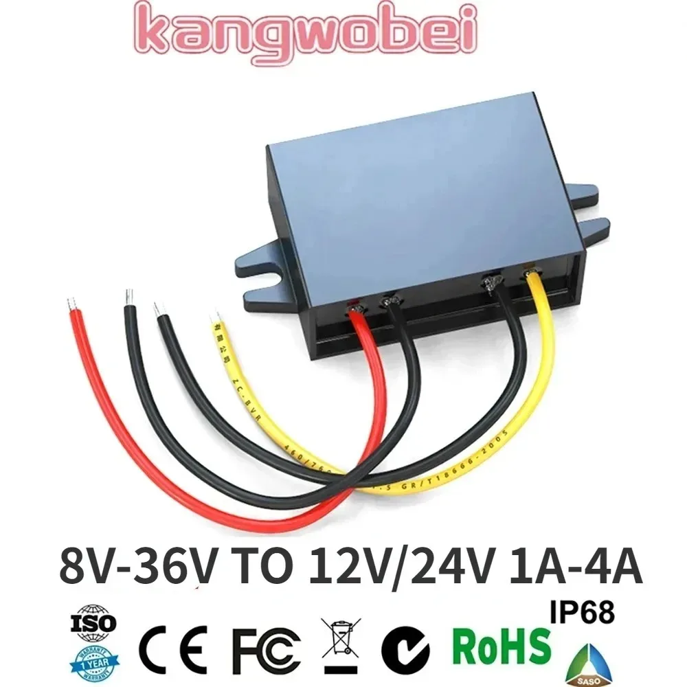 8-36V to 12V 24V Voltage Stabilizer Step-down/up Car Boat Power Supply Buck Boost DC Converter Voltage Regulator 12V 3A 30V
