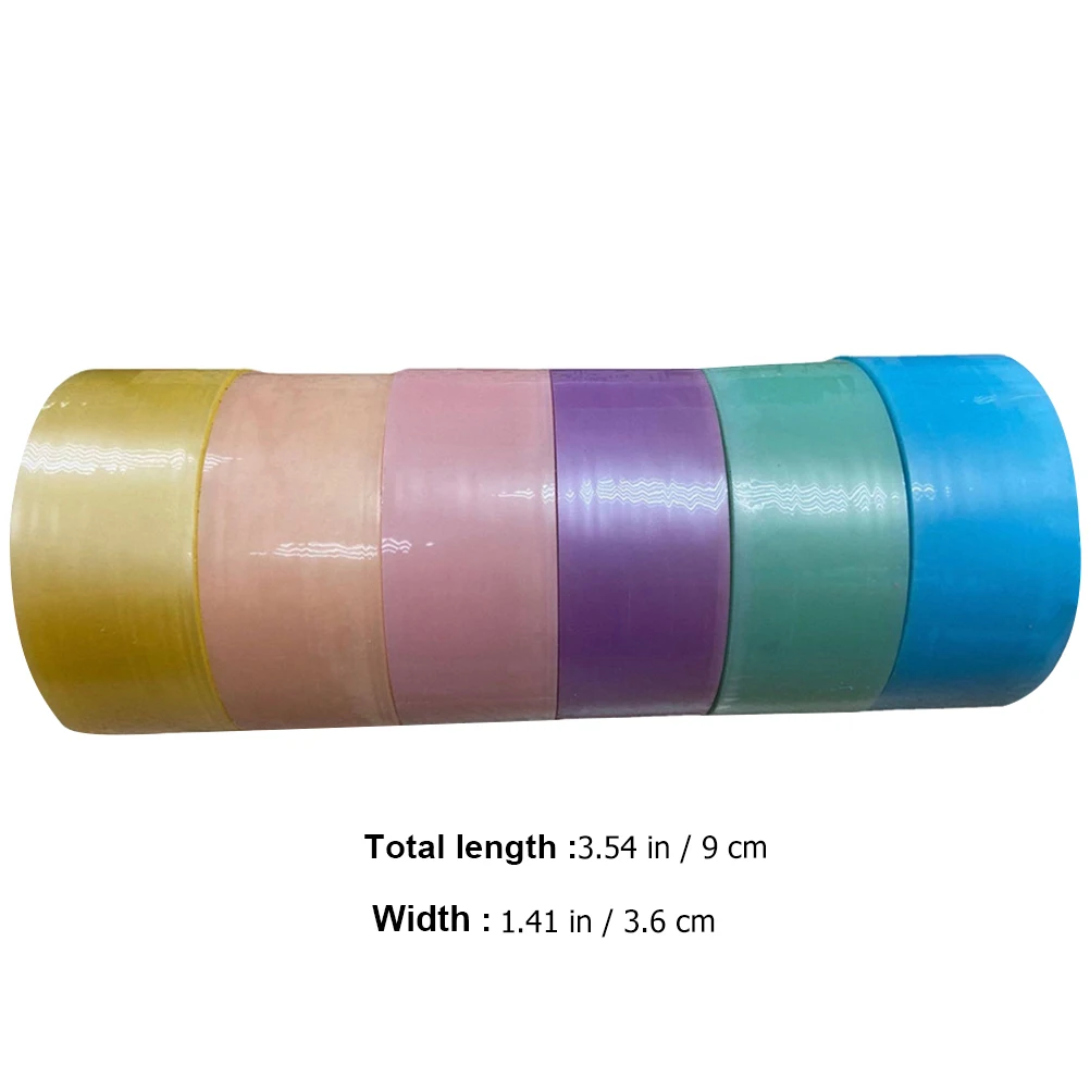 6 Rolls Of Adhesive Tapes Colored Tapes DIY Sticky Tapes Colored Sticky Ball Tapes Relaxing Tape Adhesives Fasteners Office