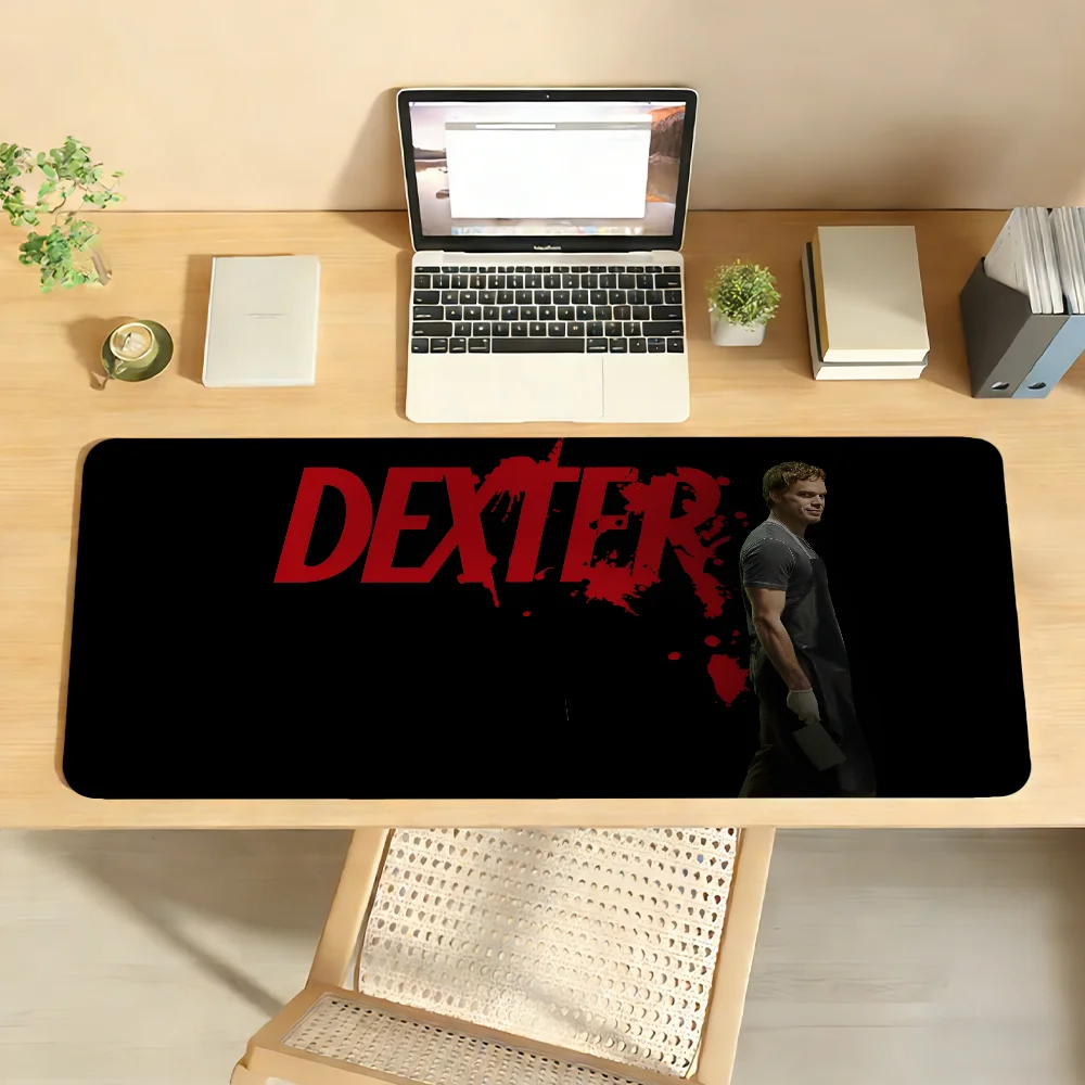 TV Show Dexter Mouse Pad Non-slip Locking Edge DeskMat PC Laptop Accessories Rubber Office Keyboard Large Game