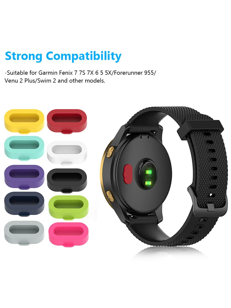 충전 포트 캡 실리콘 충전기 케이스, 방진 충전기 보호대 캡, 시계 액세서리, 가민 페닉스 7, 7s, 7x6, 5, 5x 용, 10 개