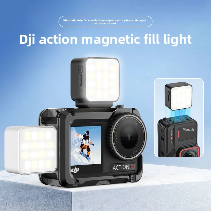 

Suitable for DJI OSMO POCKET3 magnetic fill light and Action5 Pro sports camera lighting accessories