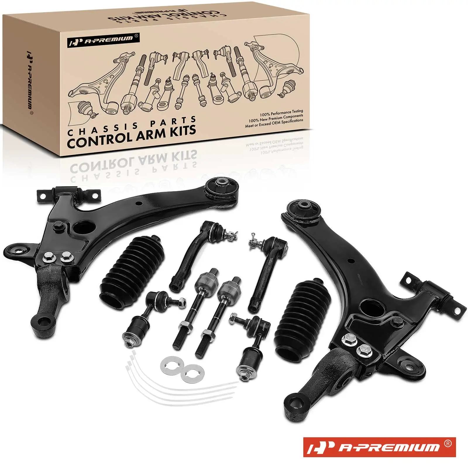 A-Premium 10x Front Control Arm & Tie Rod End for Hyundai Sonata XG350 2002-2005 XG300 2001