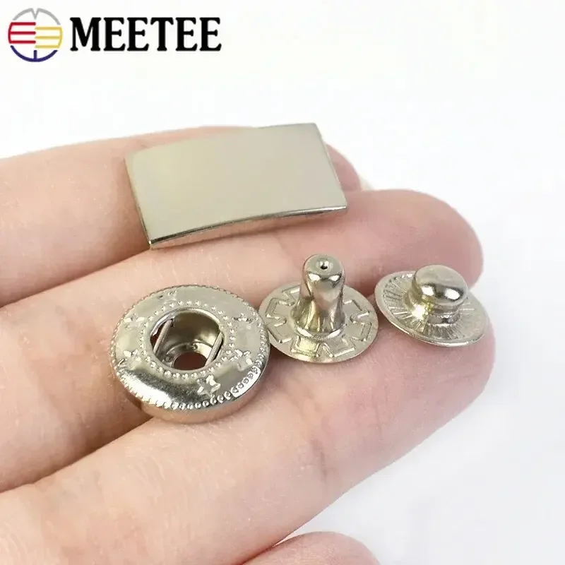 10/20/30Sets Meetee 20mm Metal Snap Button for Clothing Adjustable Pants Buttons Down Jacket Fastener Press Buckle Sewing Supply