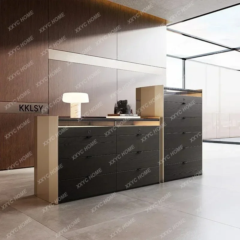QQItalian Light Luxury Jewelry Chest Of Drawers Cloakroom Island Cabinet Master Bedroom Bed End Storage Display Locker