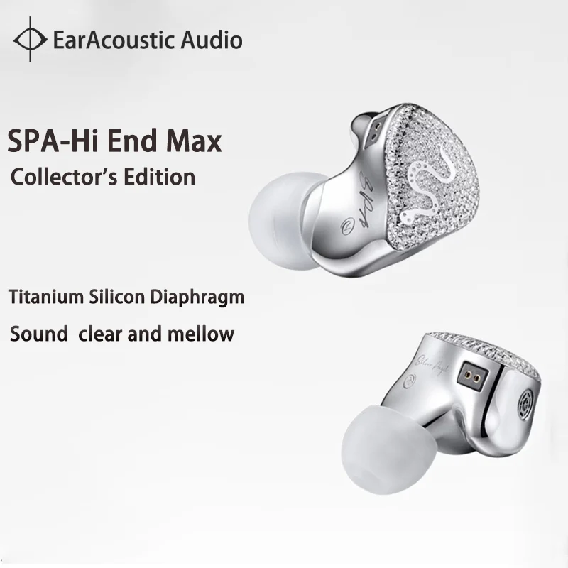 

Наушники EarAcoustic Audio SPA Hi-End Max In-Ear HiFi с титаново-силиконовой диафрагмой, динамическим драйвером, проводные IEM-наушники для прослушивания музыки