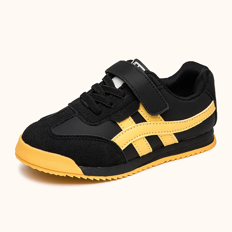 New Yellow Suede Sneakers Boys Girls Fashion Leather Casual Sports Shoes For Children Comfortable Non-slip Kids Running Shoes