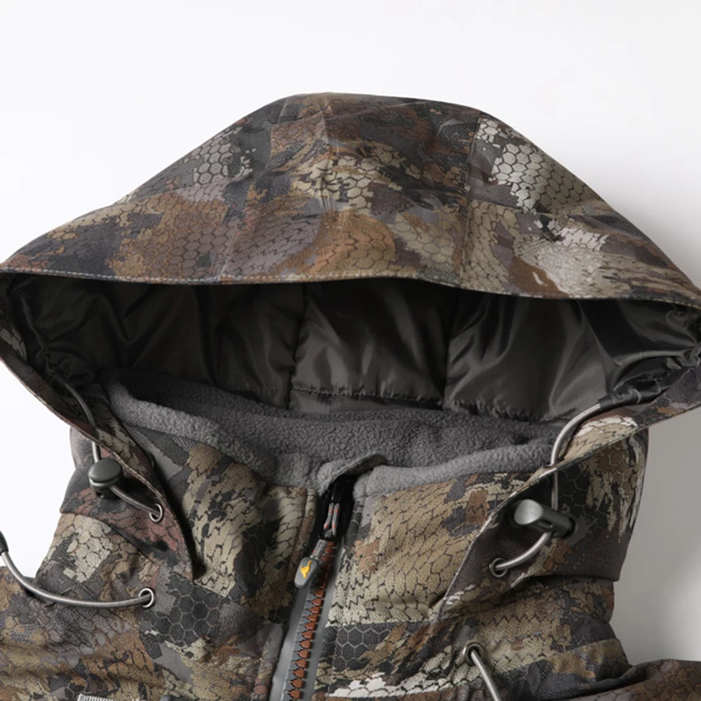 Herren Winter Tarnmuster Hudson Wasserdichte Jacke Isolierte Angeljacke Jagdjacke Outdoor Camo Thermoschutz – Detail 6