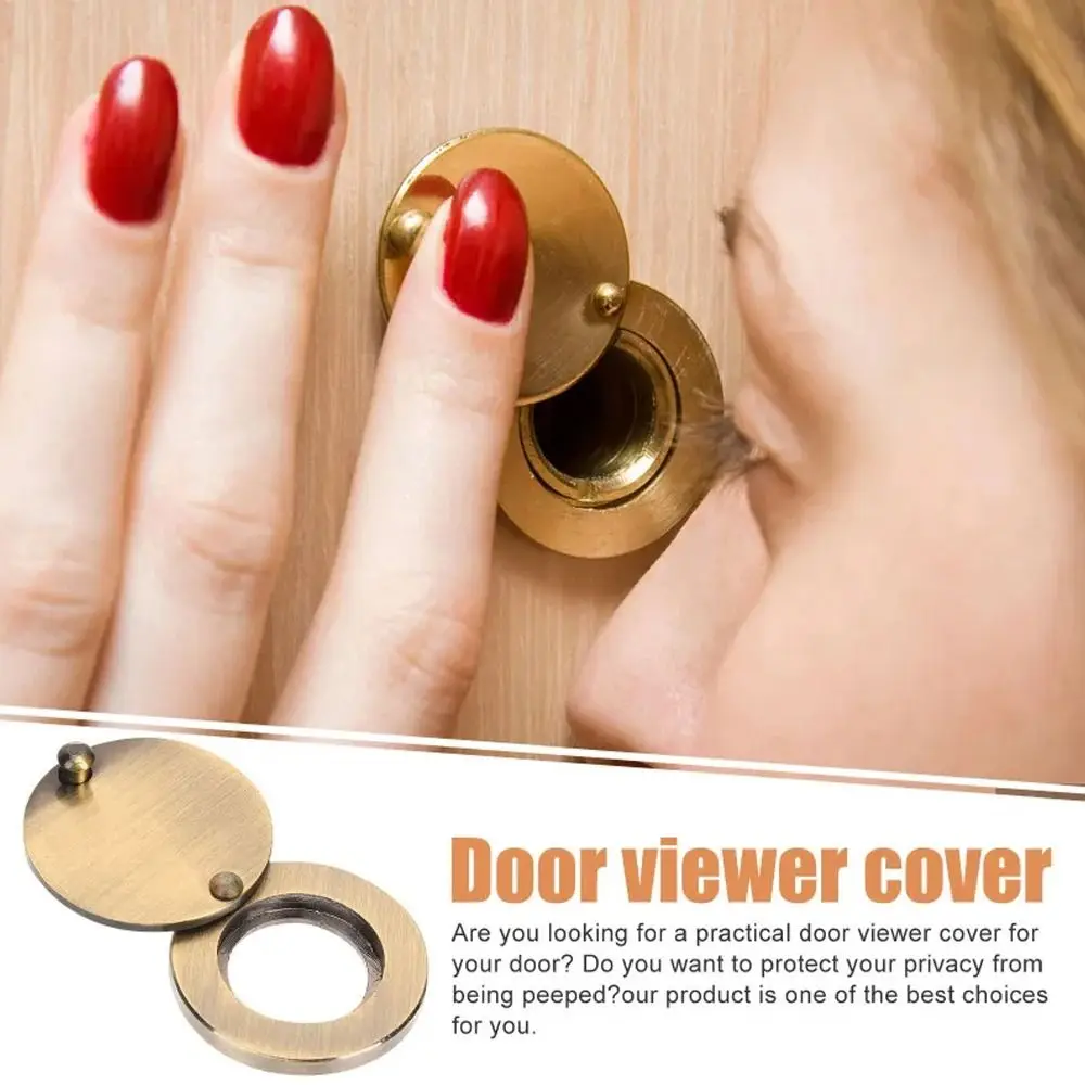 Fixed Door Viewers Covers Safety Metal Privacy Cover Door Protectorations Rotating Privacy Plate Covers Door Viewers