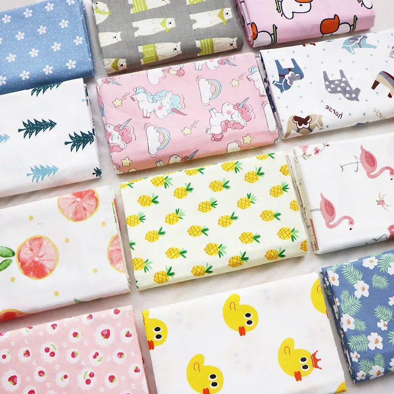 

Pure Cotton Printed Soft Twill Fabric, Width 160cm, Cartoon Patterns, Suitable For Home Sewing And DIY Baby Clothing Projects