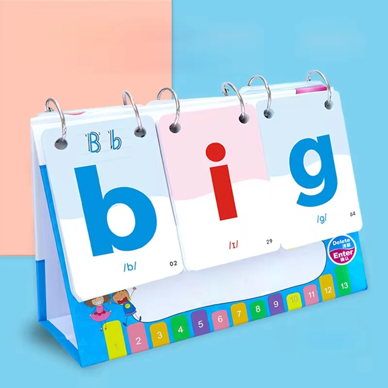 Kids Phonics Flashcards Spelling Words Desktop Calendar English Learnning Spelling Flip Cards Educational Vocabulary Toys