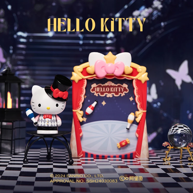 Sanrio Circus Series Figure blocchi di costruzione magnetici Kuromi Hello Kitty My Melody Cinnamroll modello di cartone animato giocattolo fai da te regali per bambini