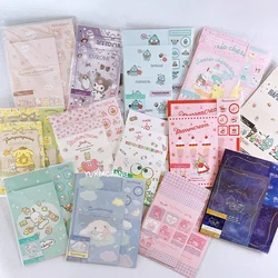 New Japan Limited Sanrio Envelope Letterhead Set Cinnamoroll Mymelody Kuromi Keroppi Marron Cream Figures Toys for Children Card