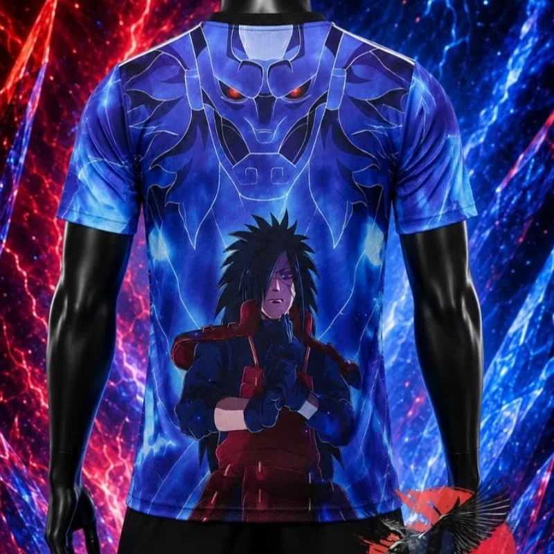 Camiseta Deportiva Casual de Manga Corta Unisex 2026, Diseño Nuevo de Naruto Uchiha Madara Susanoo, Secado Rápido y Transpirable