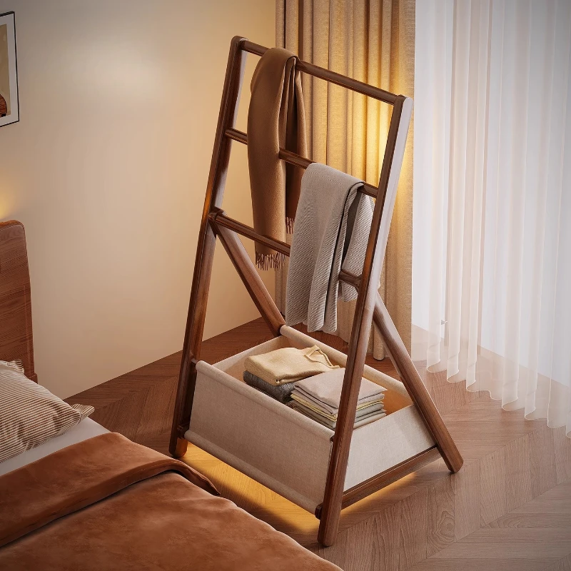 رف ملابس لغرفة النوم الاسكندنافية، غرفة معيشة صغيرة، رف تجفيف بسيط داخلي، موفر للمساحة، أثاث منزلي عتيق #2