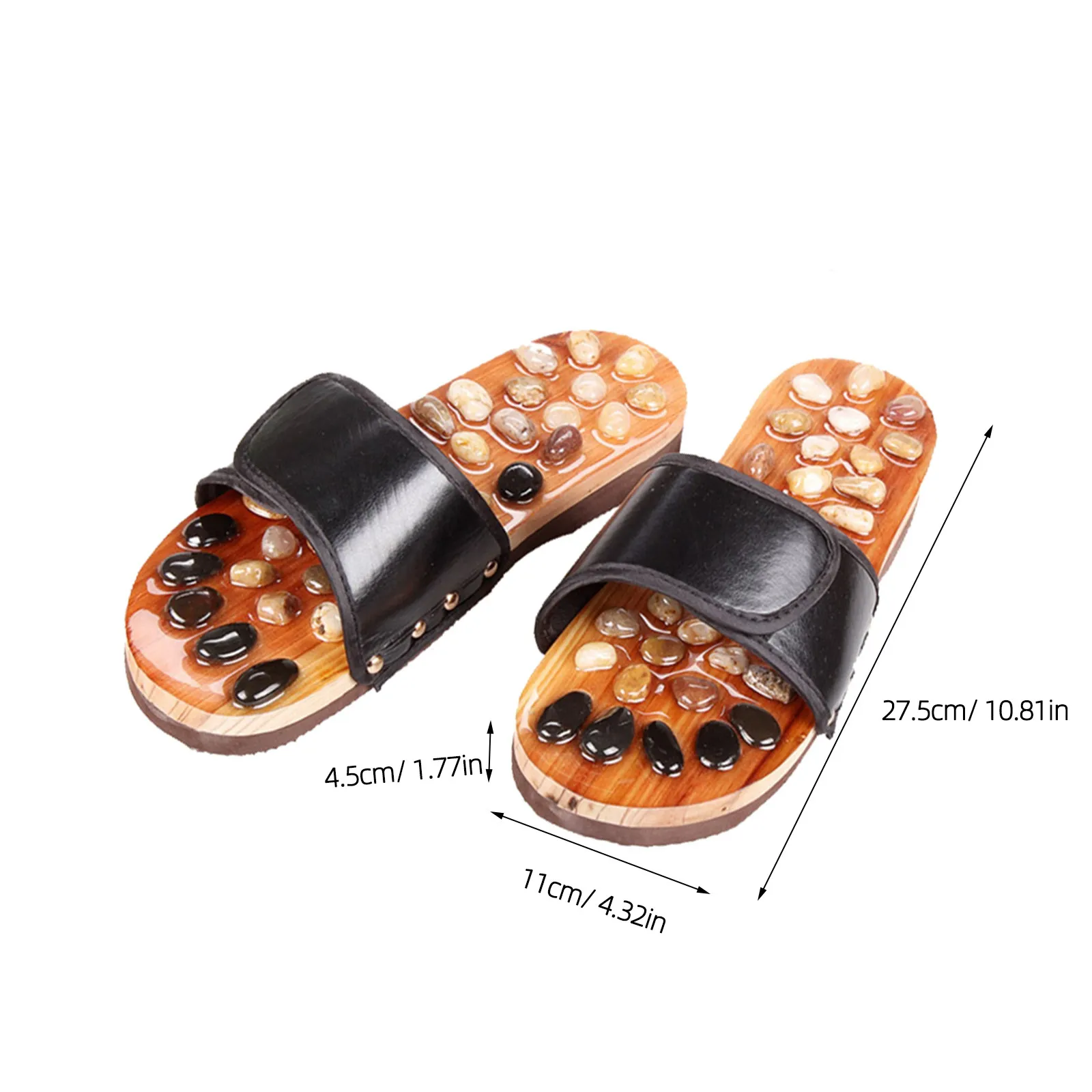 Acupoint Foot Massage Slippers Unisex Non-Slip Eva Fabric Reflexology Slippers for Plantar Fasciitis Arthritis