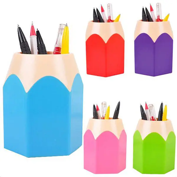 Pink Pencil Holder Desk Organizer for Adults – Stylish Cute Pen Container & Stationery Storage