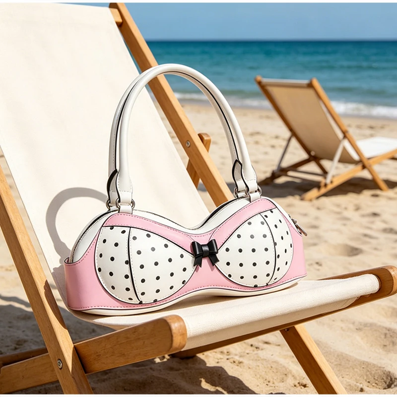 Kreative Genie Handtasche Y2k Mode Polka Dot Schleifenmuster Damen Schultertasche Designer Nischen-Vielseitige Lustige Neue Achseltasche – Detail 15
