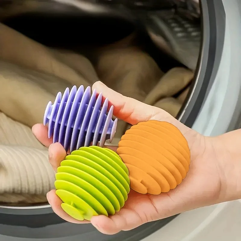 

6pcs Reusable Anti-Tangle Laundry Balls - Magic Wrinkle Remover, Static Reducer, Fabric Softener - No Electricity Needed