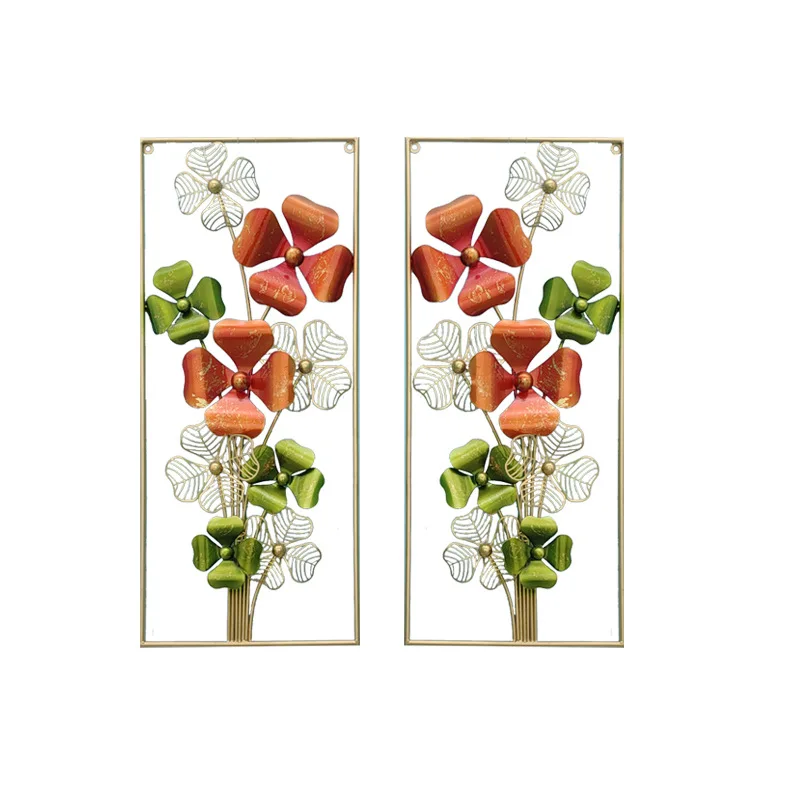 

New Chinese style 3D three-dimensional iron art creative flower and leaf wall decoration Living room background room decor