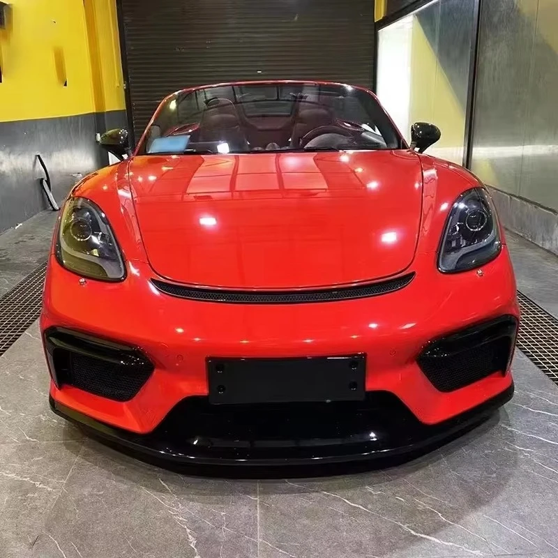 718 GT4 Style Upgraded Spyder Bumper Front Bumper Body Kits Spoiler Tuning Body Kit forPorsche 718 982 Cayman Boxster